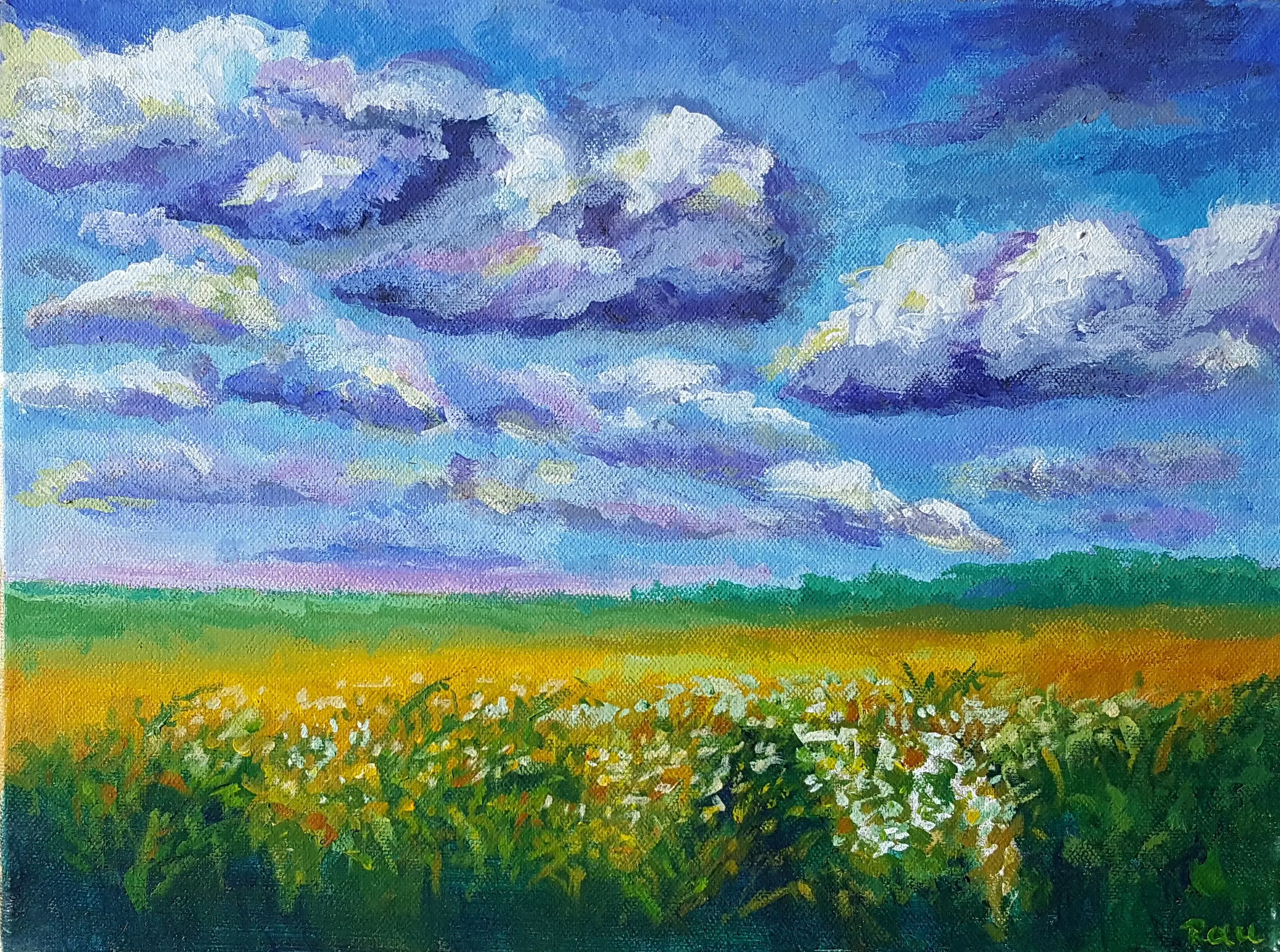 Mraky. akryl 30x40